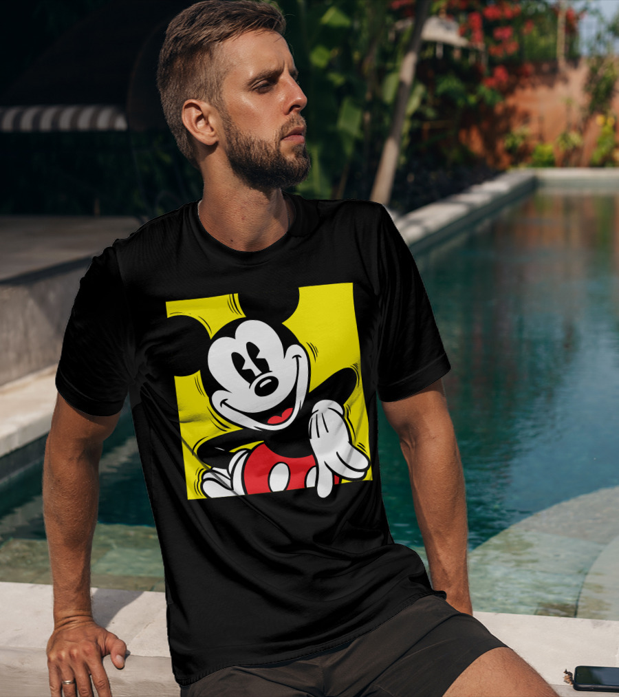 Mickey Mouse Vintage Yellow Frame Disney T-Shirt
