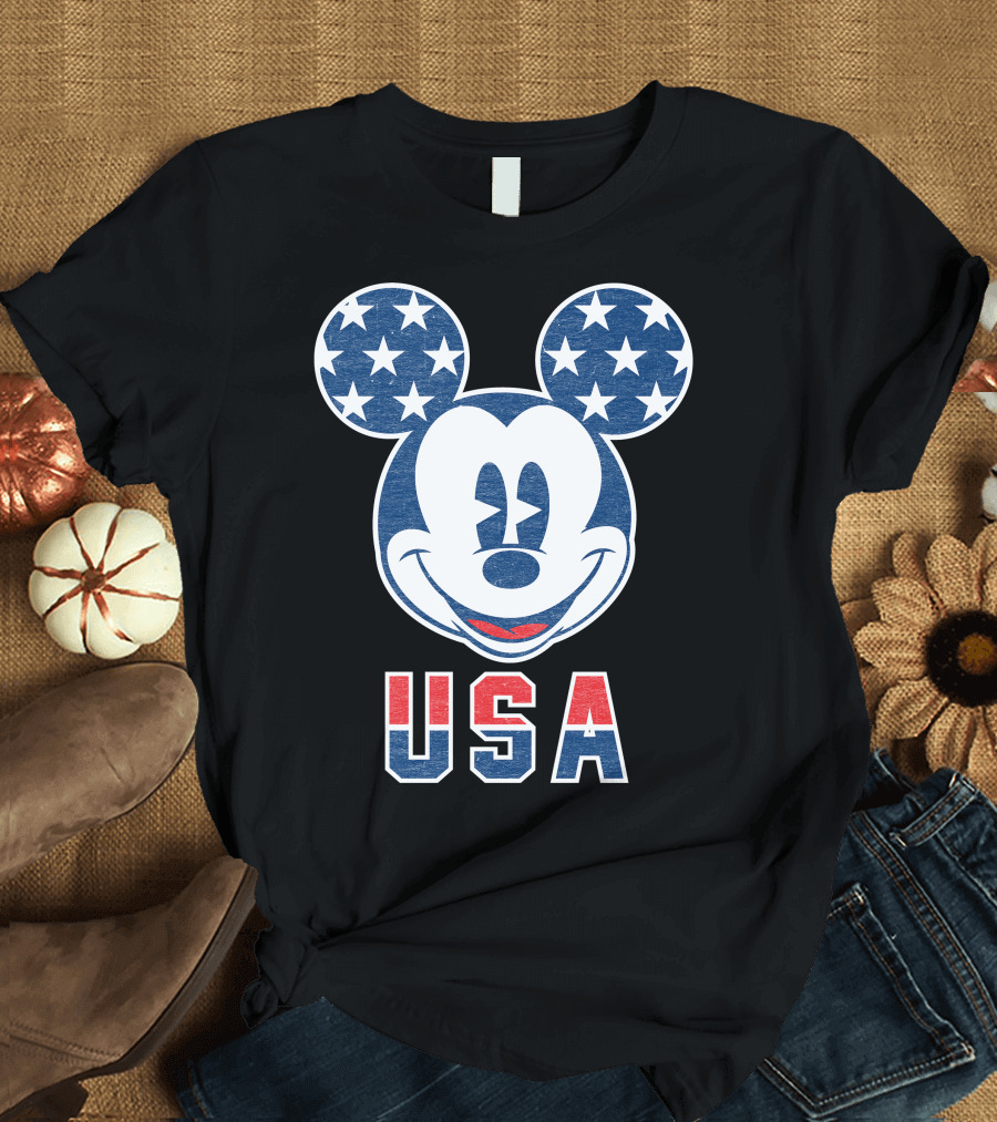 Disney USA Stars Happy Mickey Mouse T-Shirt