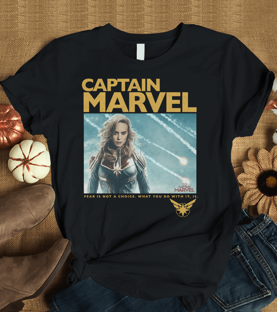 Captain Marvel Fear Is Not a Choice Vintage Movie T-Shirt