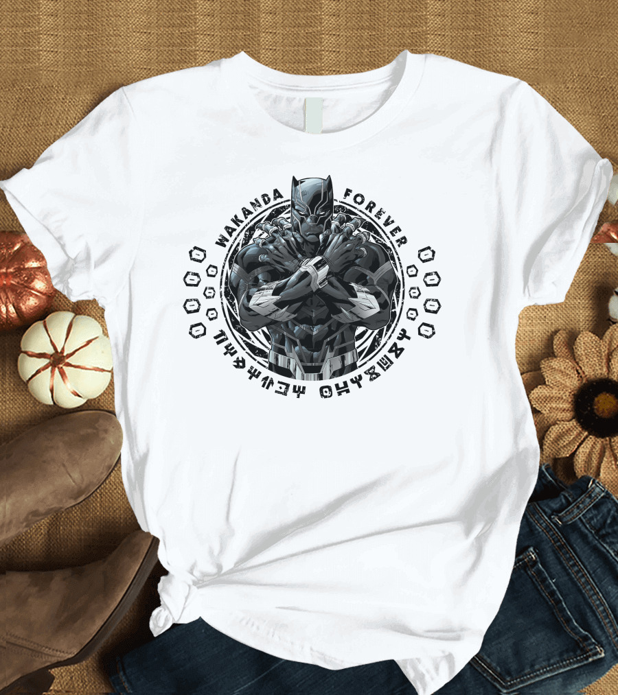 Wakanda Forever Marvel Black Panther Crossed Arms T-Shirt