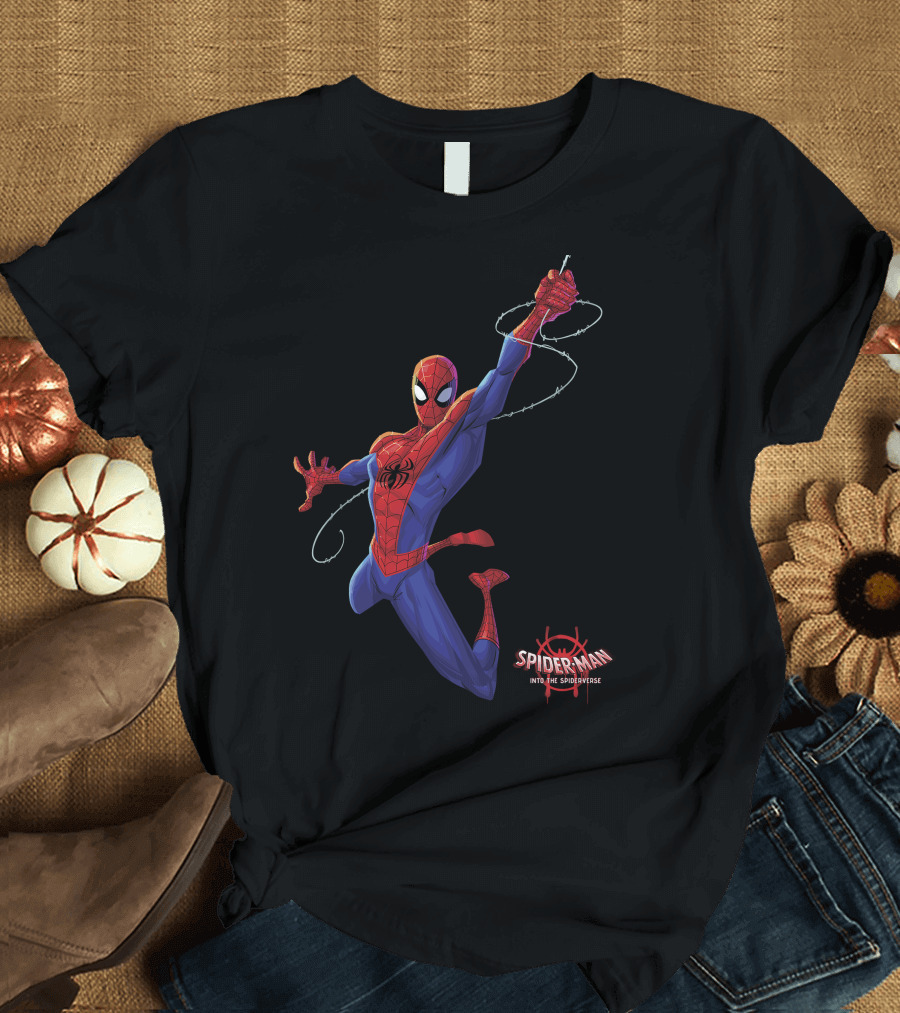 Spider-Man Into the Spider-Verse Classic Swing Action Marvel T-Shirt