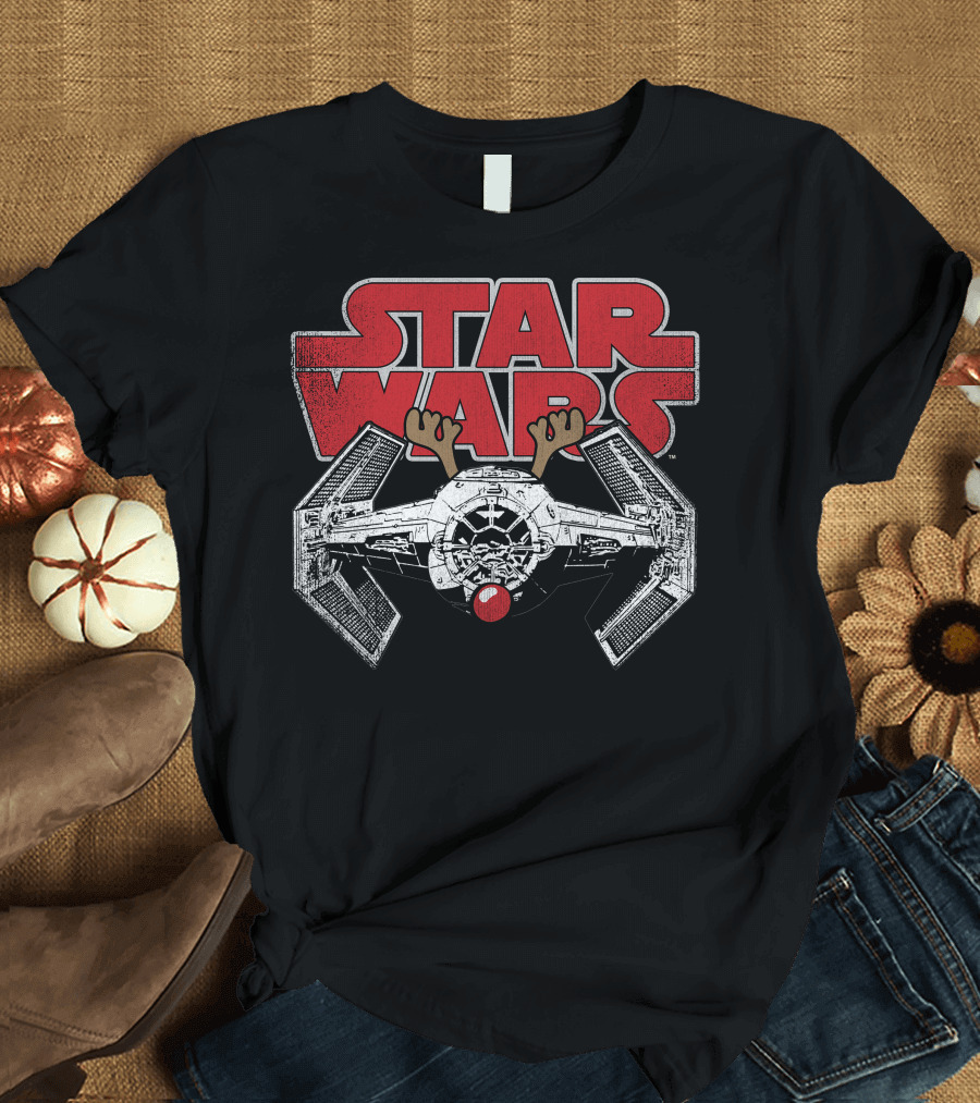 Star Wars TIE Fighter Reindeer Rudolf Christmas Nose T-Shirt