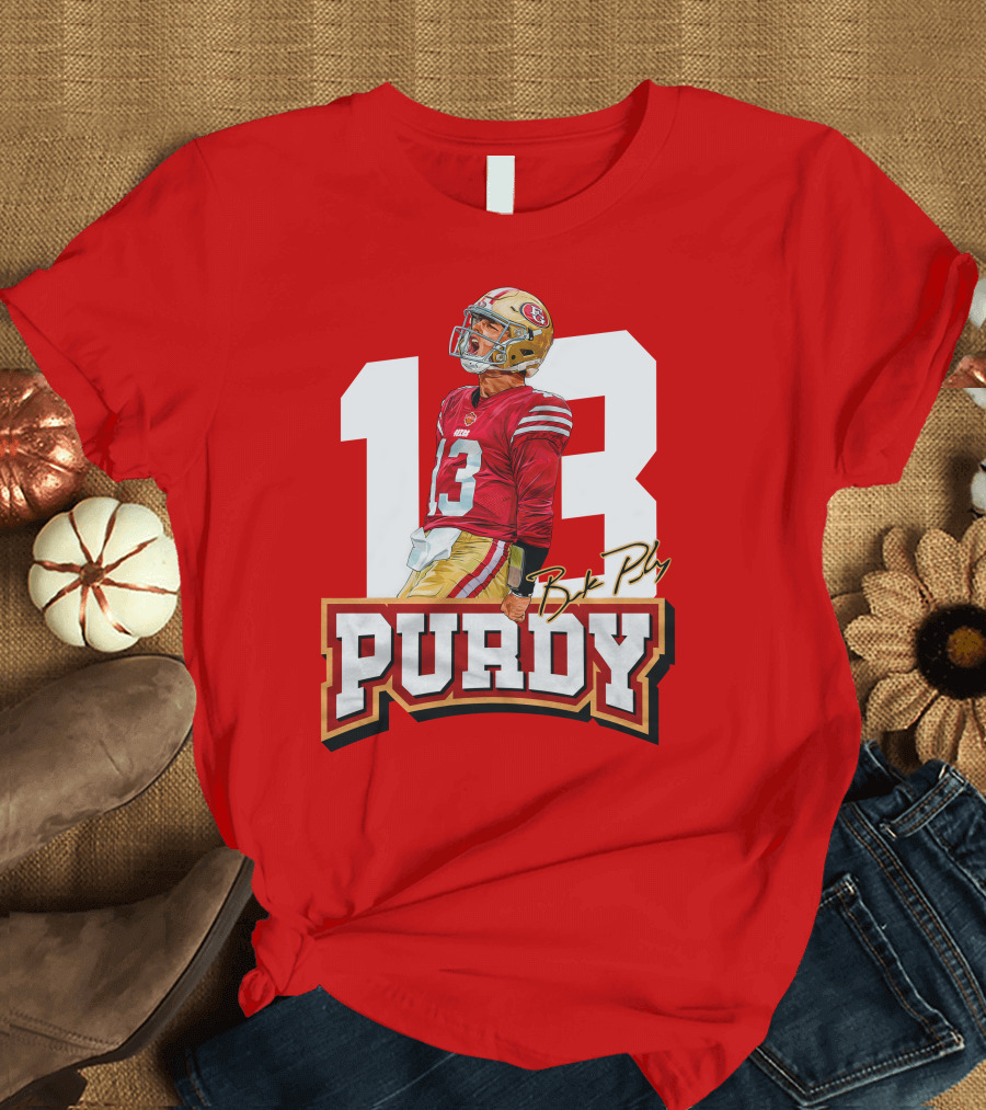 13 Purdy Brock Poly Football Player Red Jersey T-Shirt