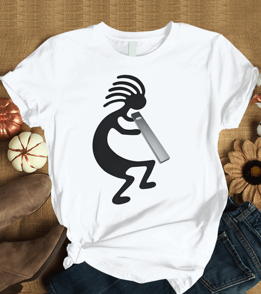 Kokopelli Vaping Man with Modern Device T-Shirt