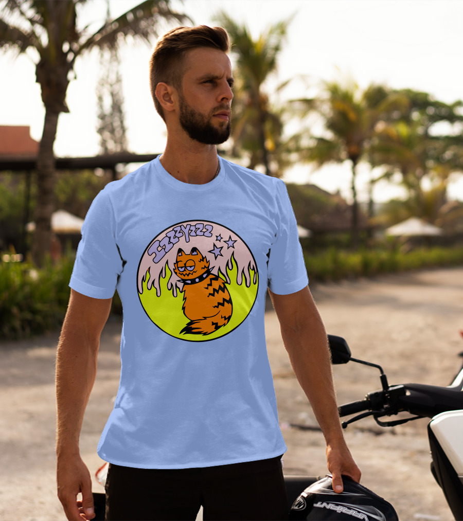 Izzzyzzz Crowdmade Merch Garfield Flame Stars T-Shirt