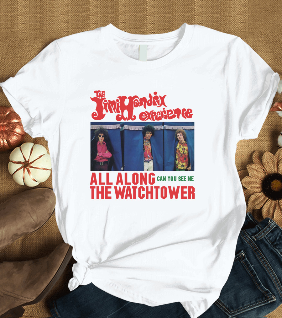 The Jimi Hendrix Experience All Along The Watchtower Can You See Me T-Shirt