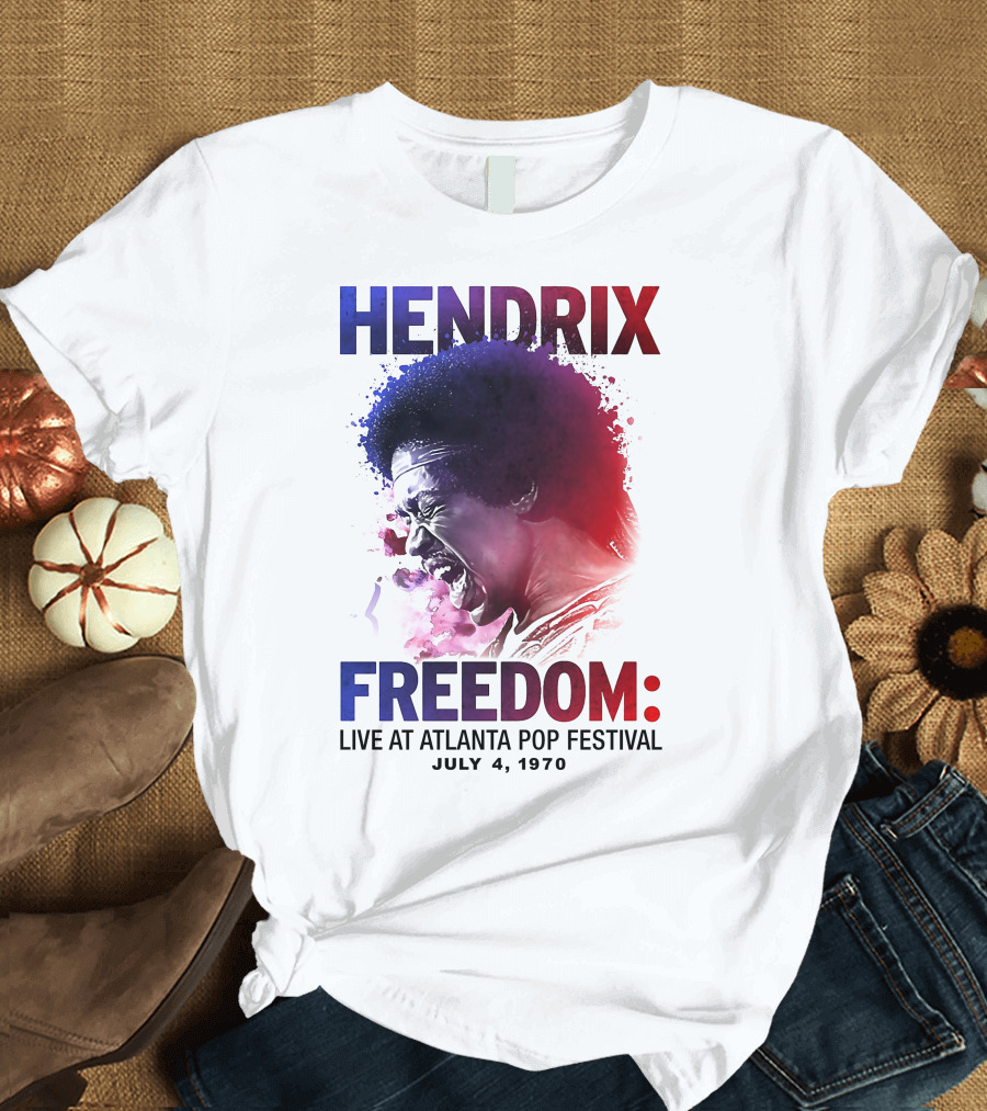 HENDRIX FREEDOM LIVE AT ATLANTA POP FESTIVAL JULY 4 1970 T-Shirt