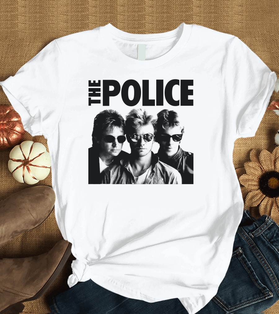 The Police Band Black and White Photo T-Shirt