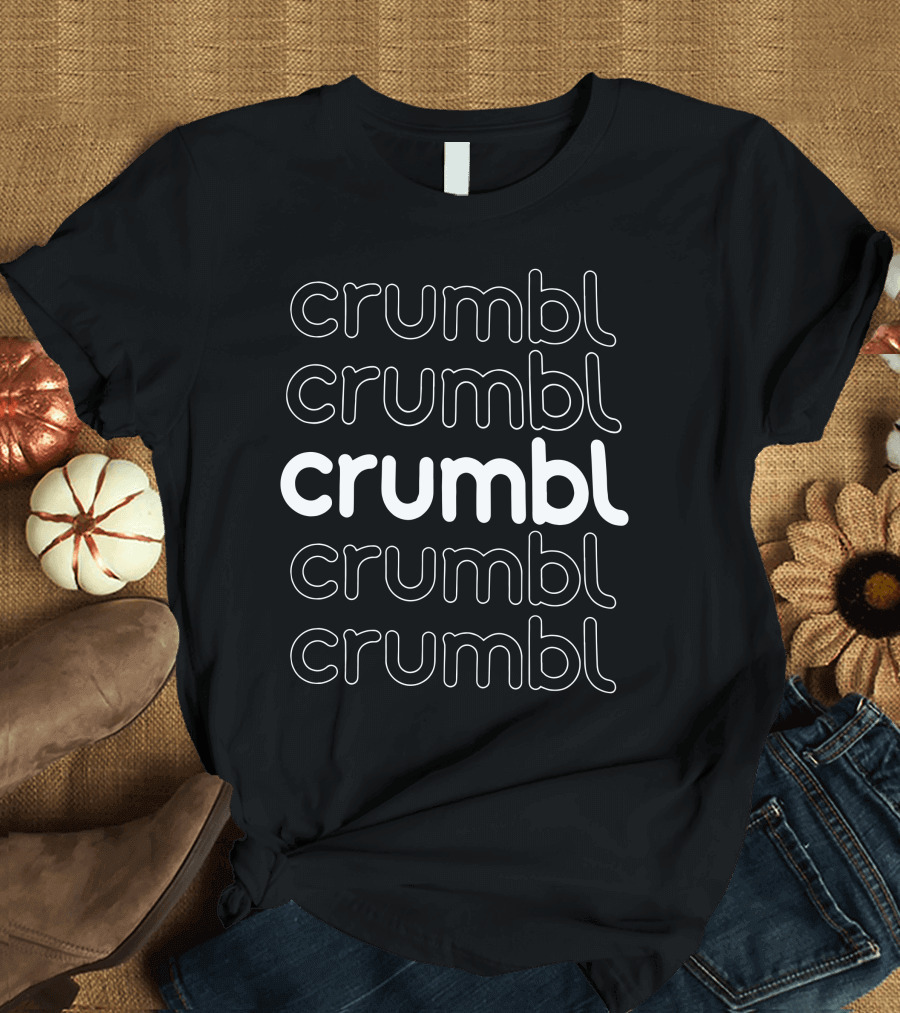 Crumbl Crazed Black Crumbl Cookies Repeated T-Shirt
