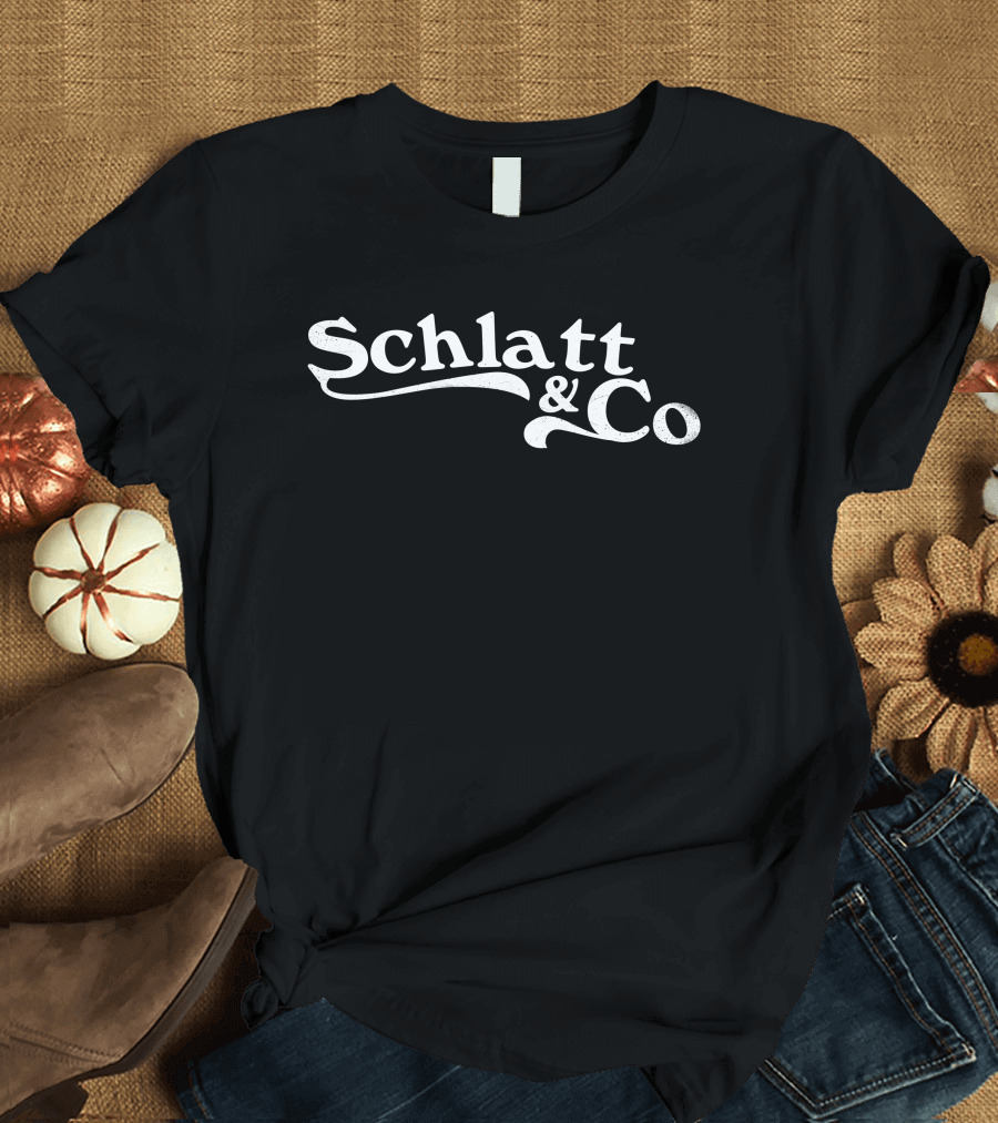 Jschlatt Merch Schlatt and Co Logo White Text T-Shirt