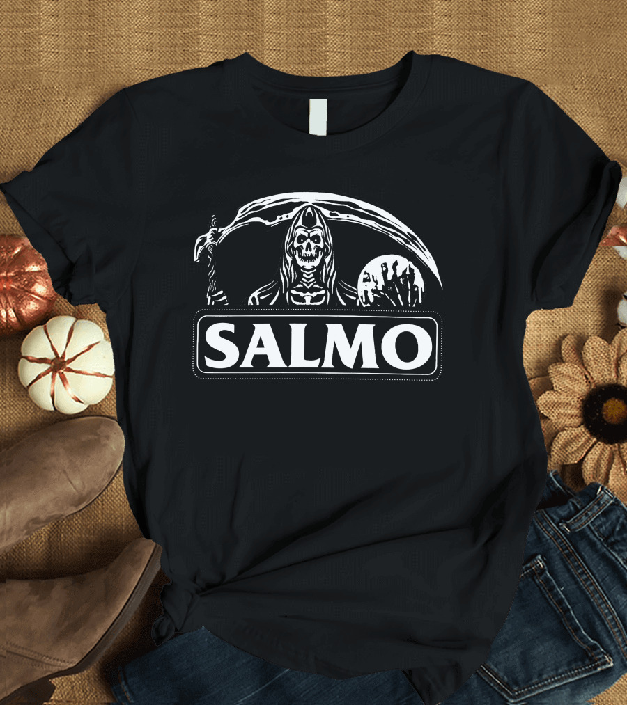 Salmo Santa Muerte Reaper Skull T-Shirt