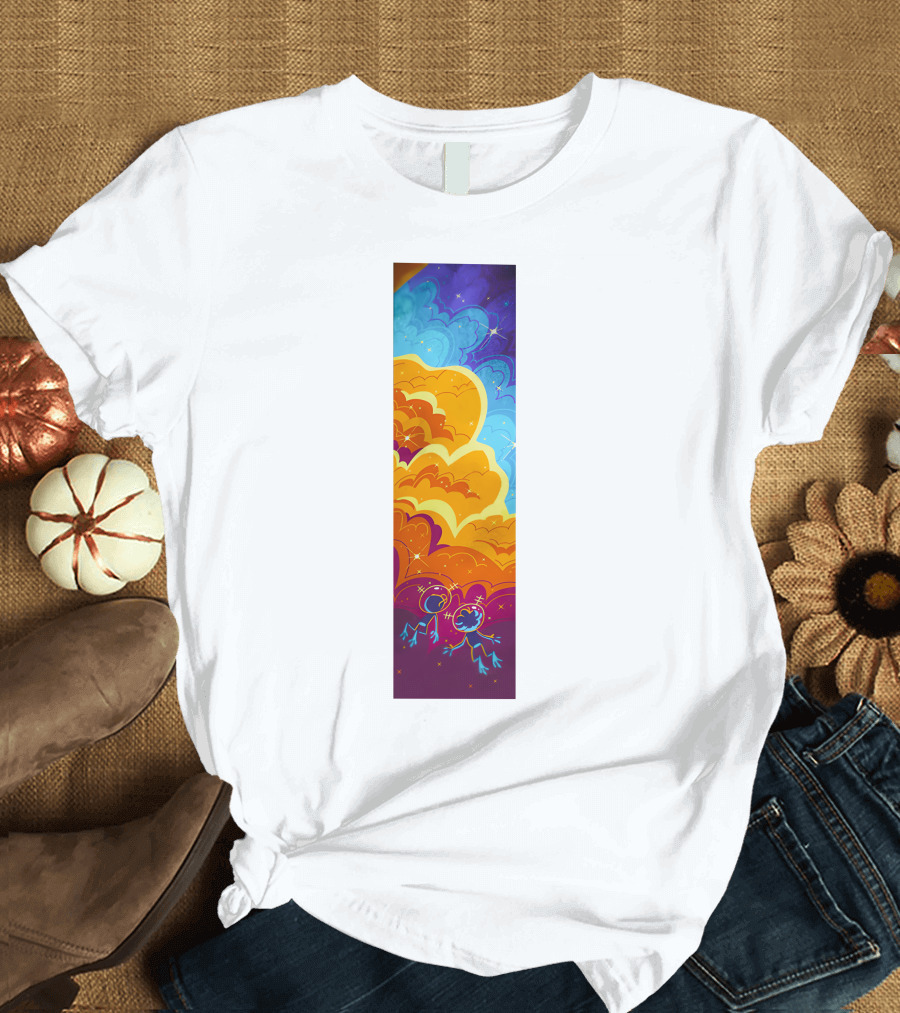 Space Frogs Cosmic Spliffs Psychedelic Sky Clouds Galaxy Stars T-Shirt