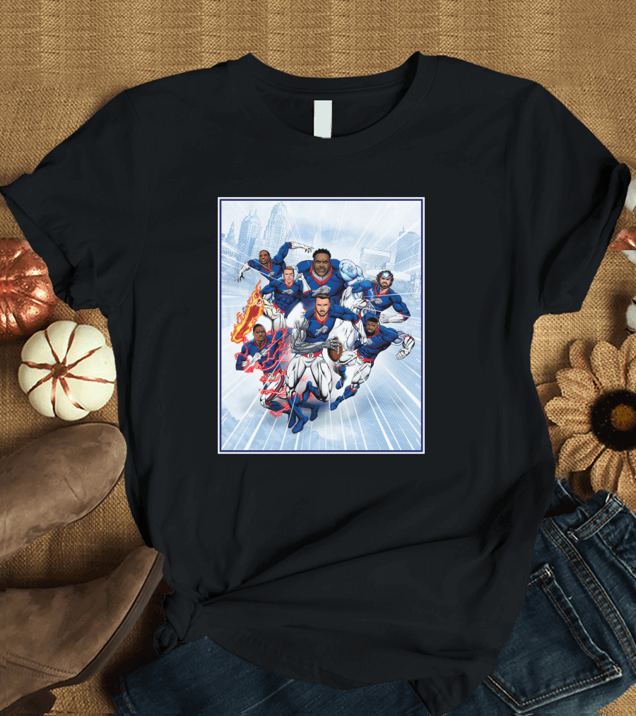 Bills Super Hero Team Charging Forward T-Shirt