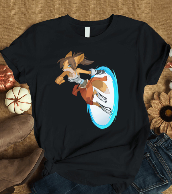 T-Shirt: Sajira Aperture Laboratories Fox Chell Stormi Folf Portal Character T-Shirt Sajira Aperture Laboratories Fox Chell Stormi Folf Portal Character T-Shirt