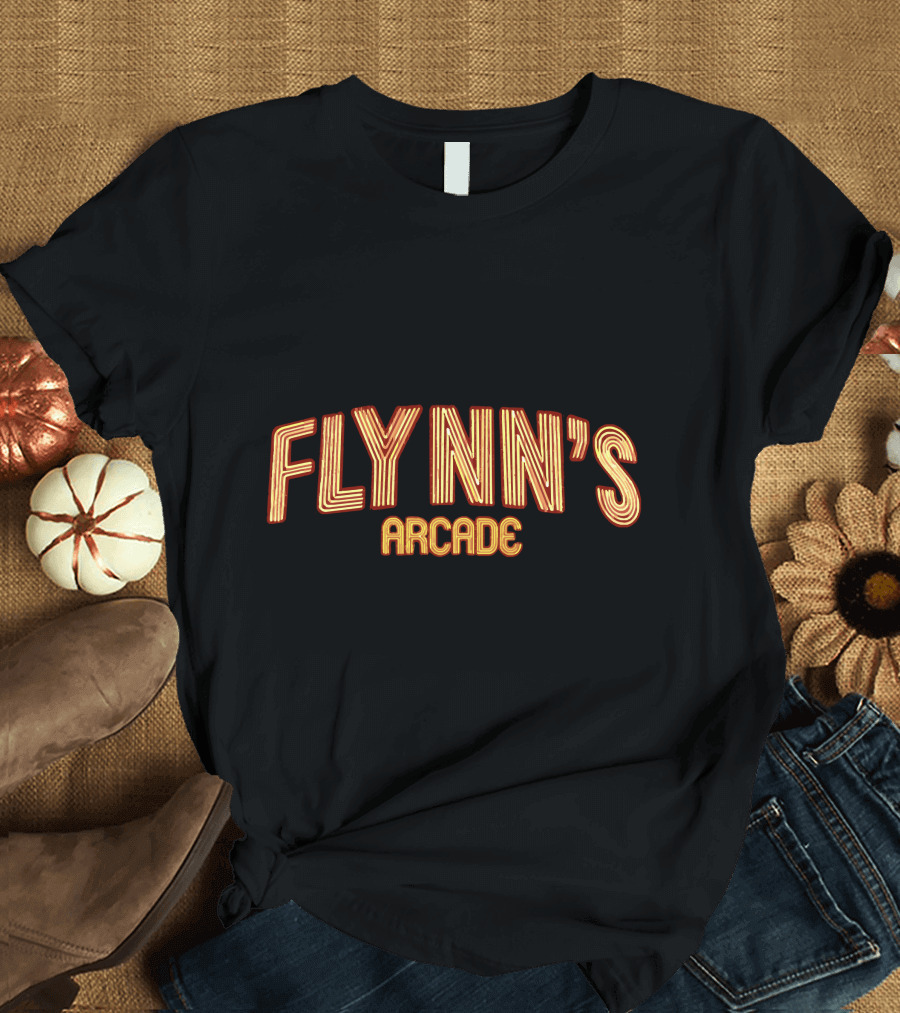 Flynn's Arcade Home of Space Paranoids Retro Neon T-Shirt