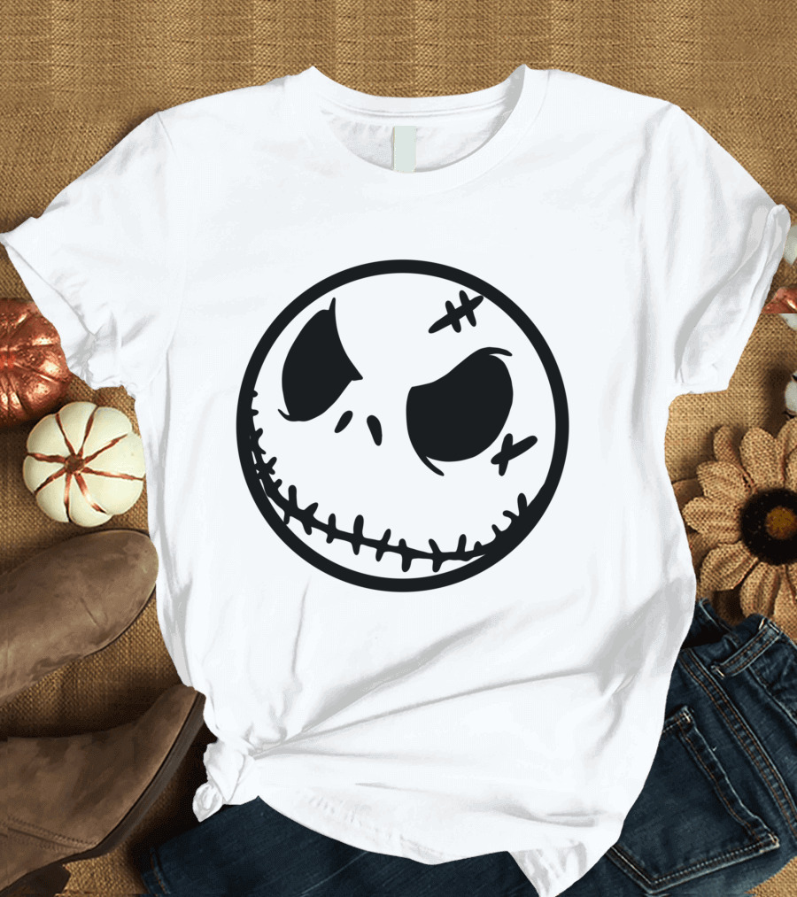 Halloween Scary Evil Pumpkin Head Jack Face T-Shirt