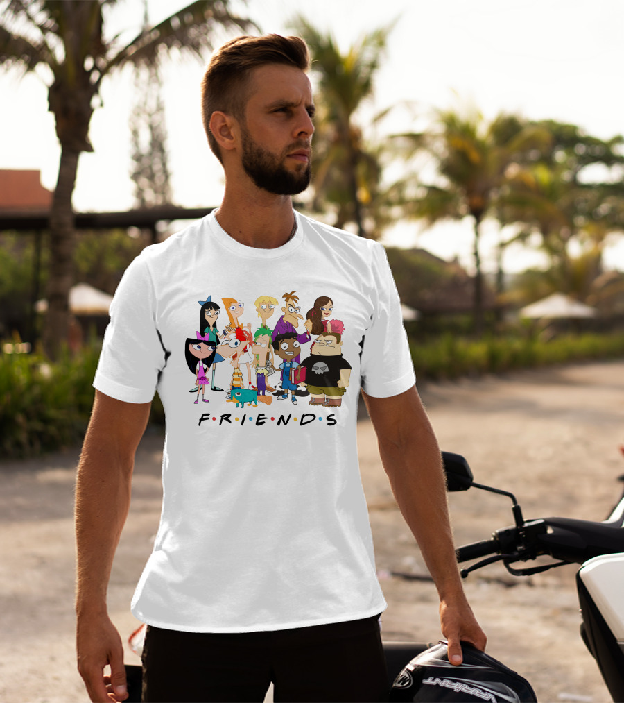 Phineas And Ferb Friends Cast With Iconic Friends T-Shirt
