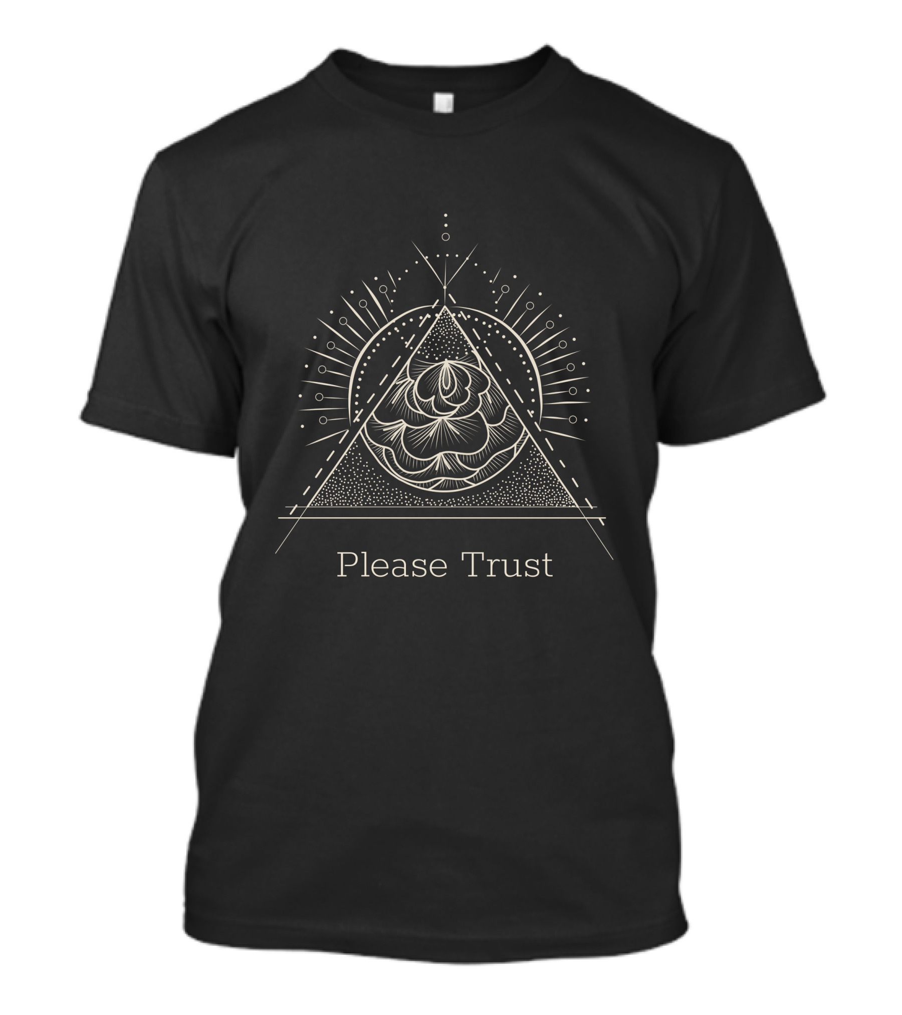 Please Trust Sacred Geometry And Floral T-Shirt