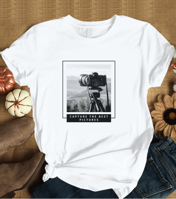 T-Shirt: Capture the Best Pictures Save the Moments T-Shirt Capture the Best Pictures Save the Moments T-Shirt