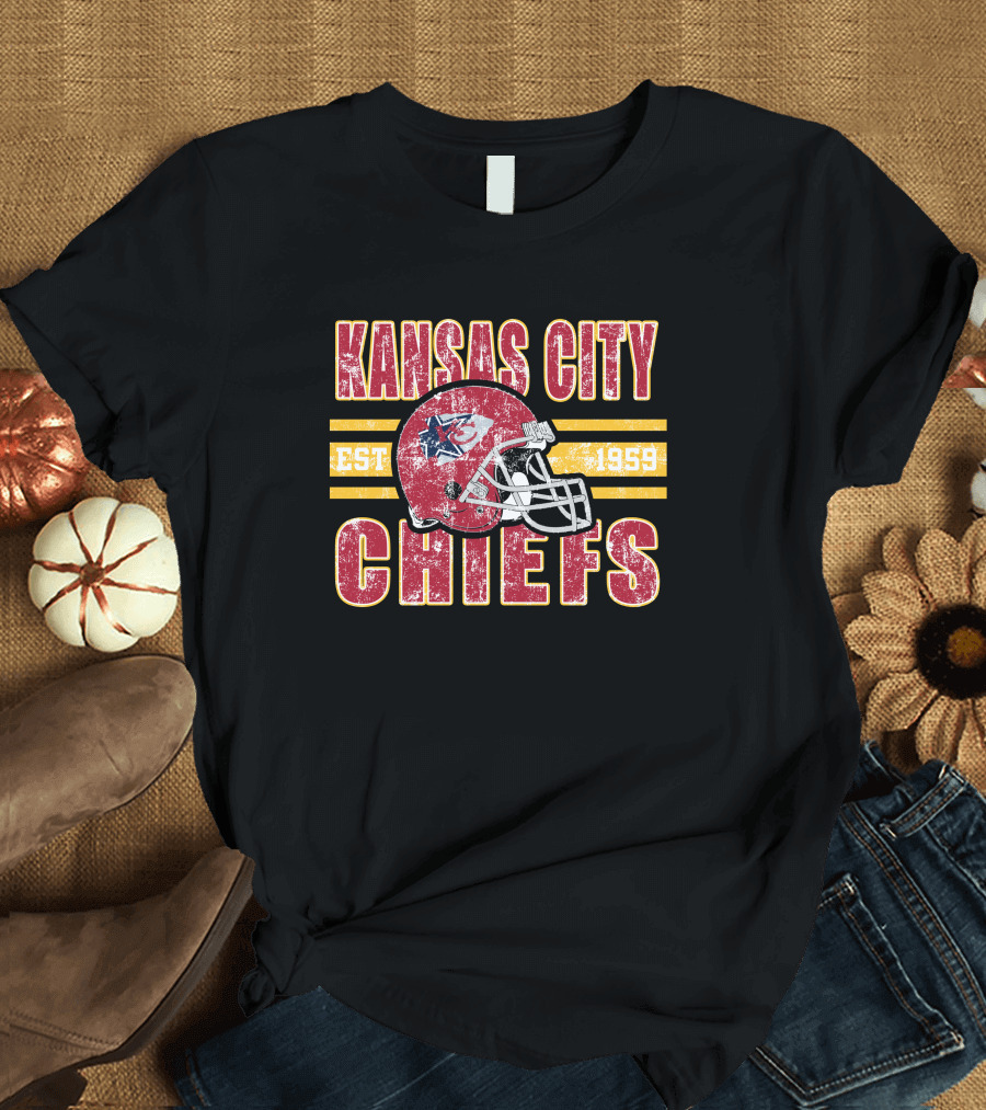 Kansas City Chiefs EST 1959 Helmet T-Shirt