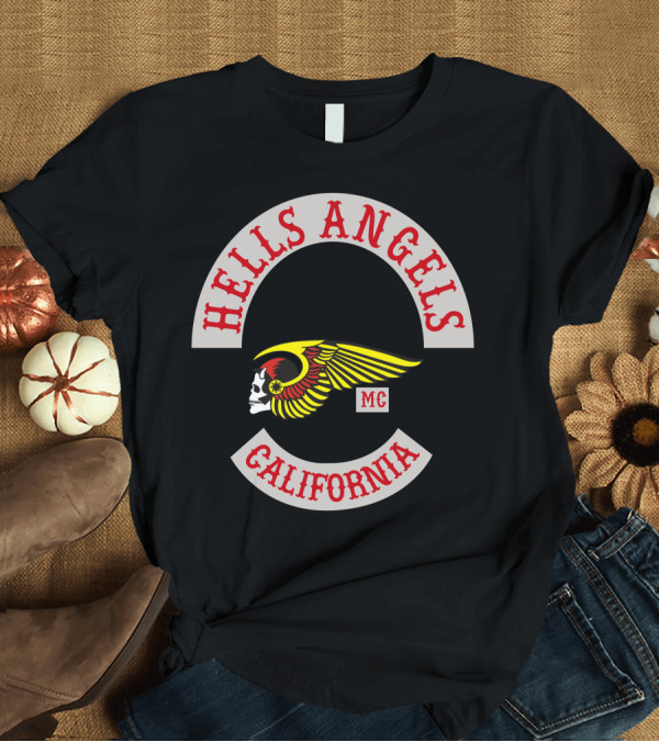 T-Shirt: Hells Angels MC California Skull Wing T-Shirt Hells Angels MC California Skull Wing T-Shirt