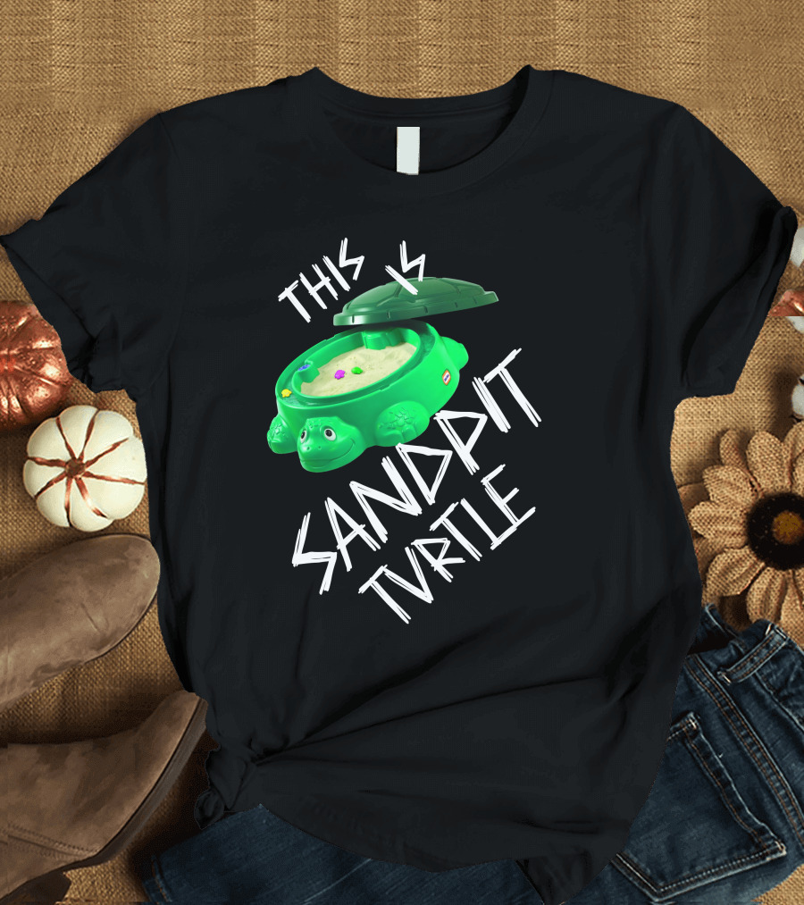 This Is Sandpit Turtle BMTH Meme White on Black Classic Merch T-Shirt