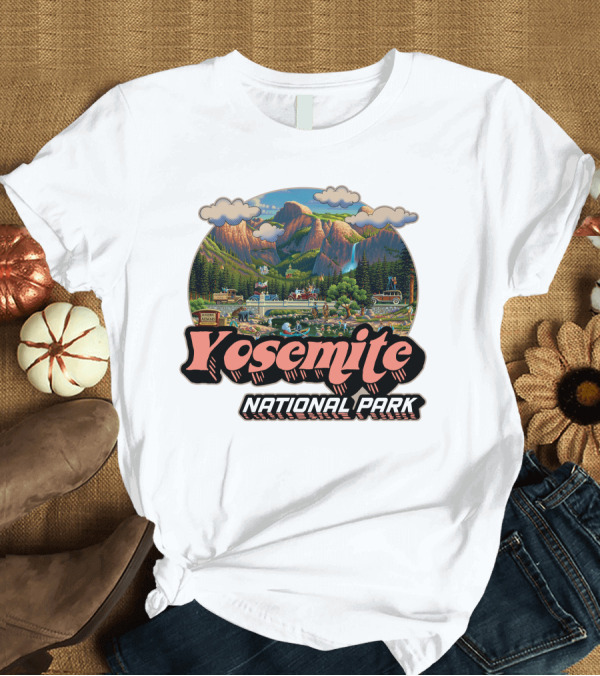 T-Shirt: Yosemite National Park Vintage Scenic Mountains and Landscape T-Shirt Yosemite National Park Vintage Scenic Mountains and Landscape T-Shirt