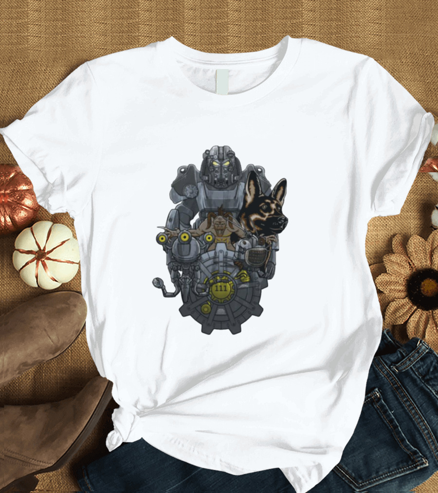 Fallout Power Armor Dogmeat Vault 111 Welcome Home T-Shirt
