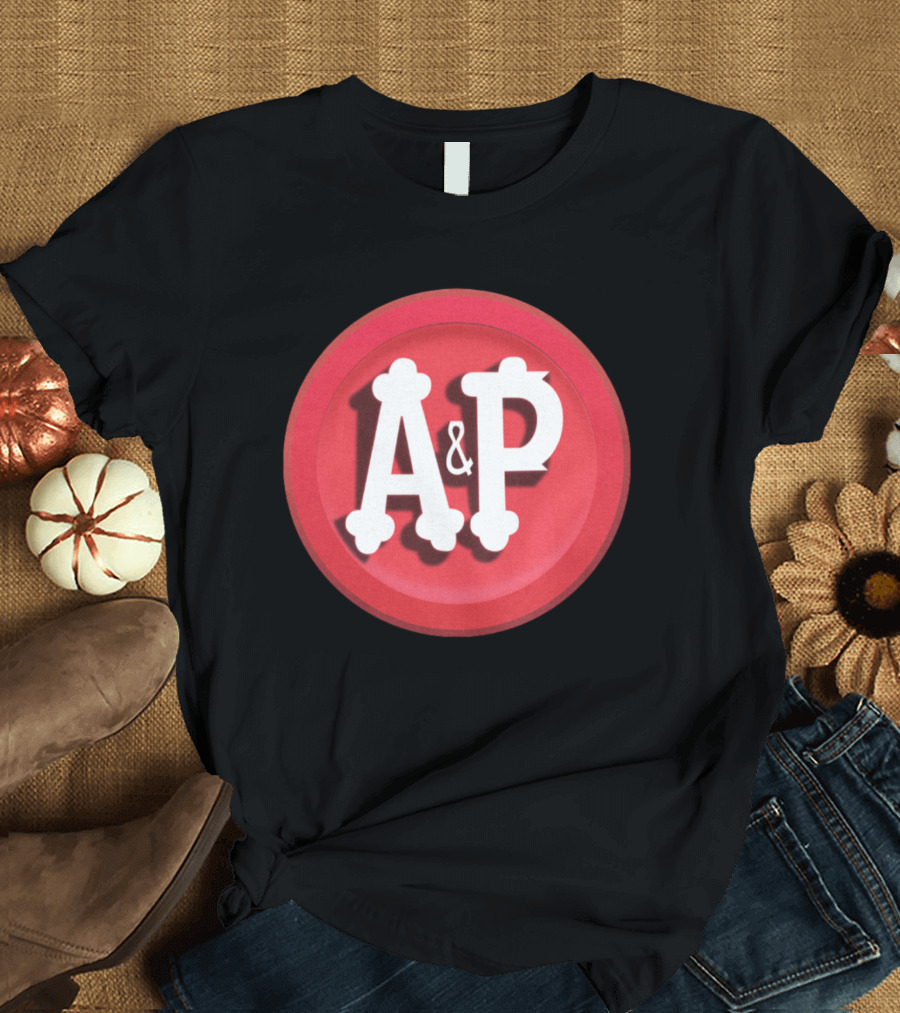 A&P Grocery Stores Retro Red Circle Emblem T-Shirt