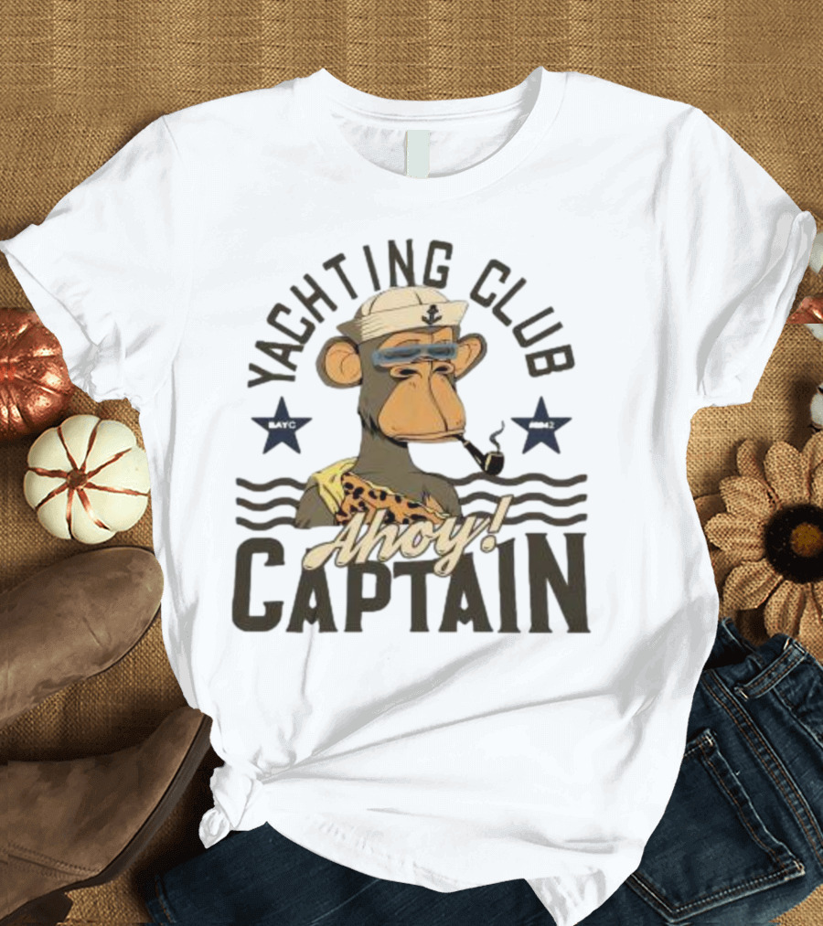 Yachting Club Ahoy Captain Monkey Moteefe T-Shirt
