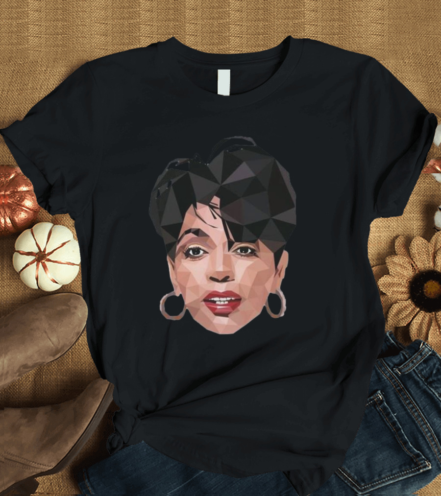Mrs Anita Baker Low Poly Style Face T-Shirt
