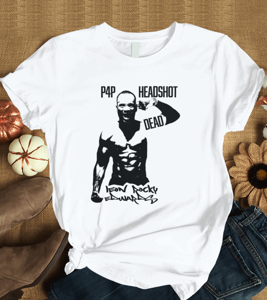 Leon Rocky Edwards P4p Headshot Dead Premium Heavyweight T-Shirt