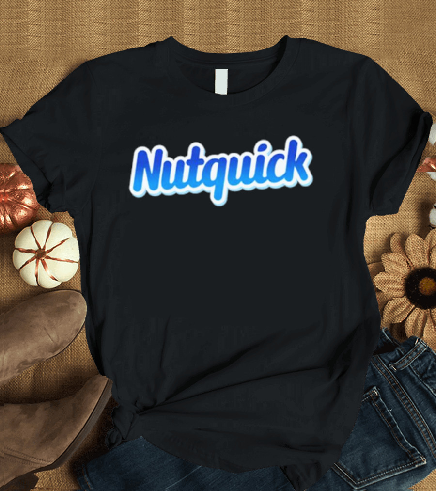 Nutquick Logo Retro Sports Branding T-Shirt