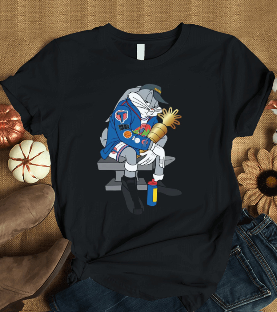 House Of Highlights Shop Bugs World Champ NBA Cartoon Boombox Trophy T-Shirt