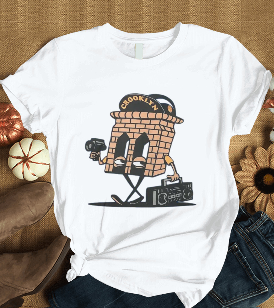 Crooklyn Brick Character with Camera and Boombox T-Shirt