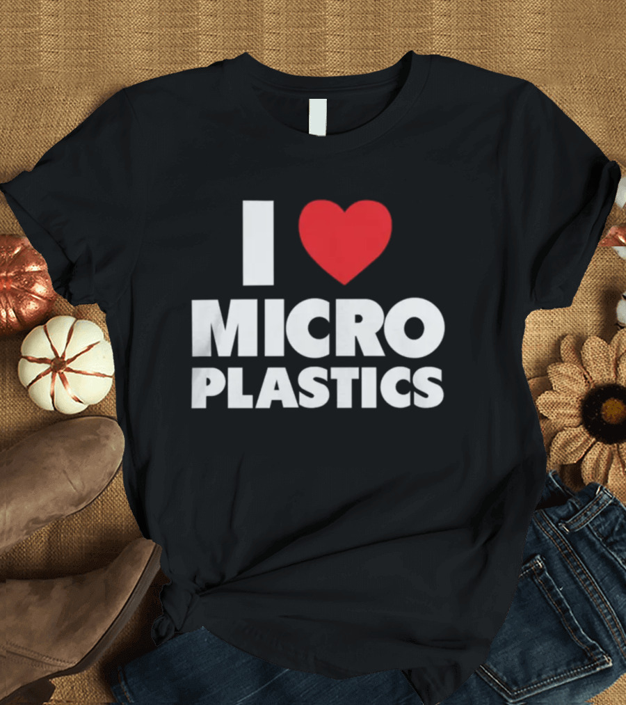 Shitheadsteve I Heart Microplastics Black T-Shirt