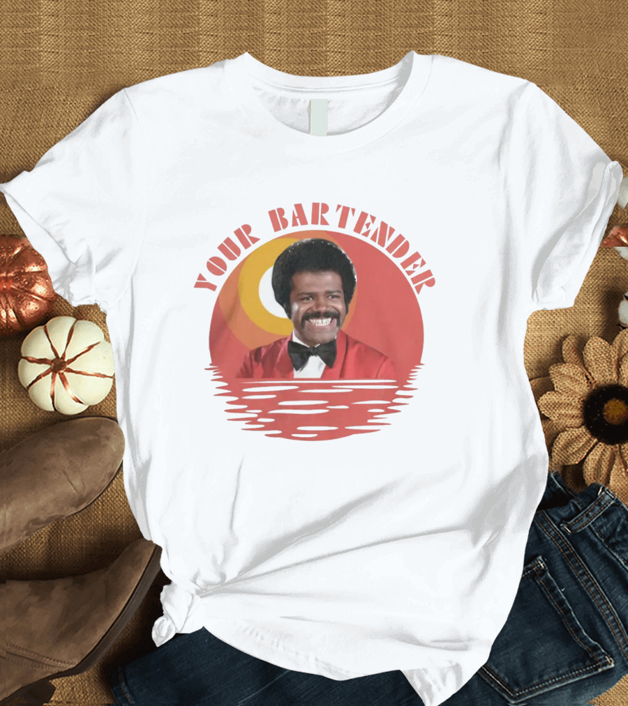 Your Bartender Classic Retro Bow Tie Smiling Image T-Shirt