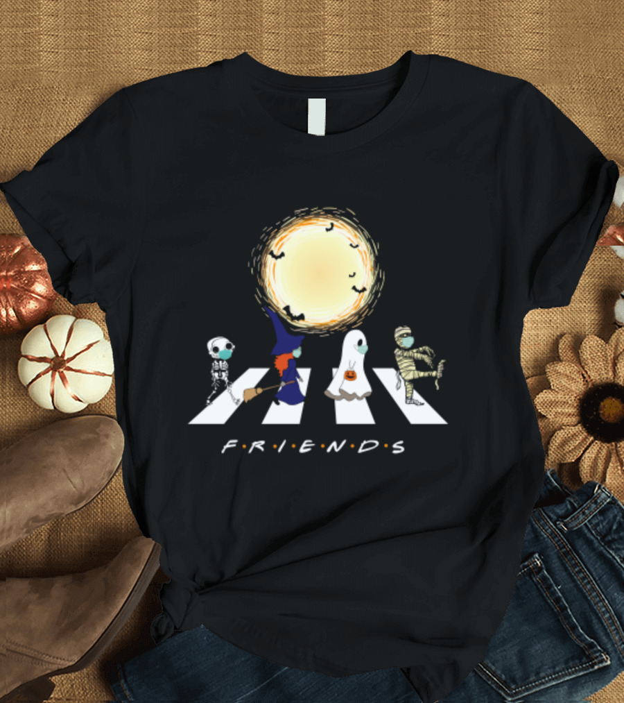 Friends Halloween Road Abbey Costumes Moon T-Shirt