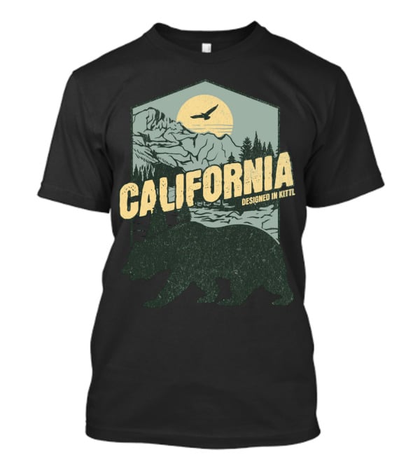 California Bear Wilderness Camping Hiking Designed In Kittl T-Shirt