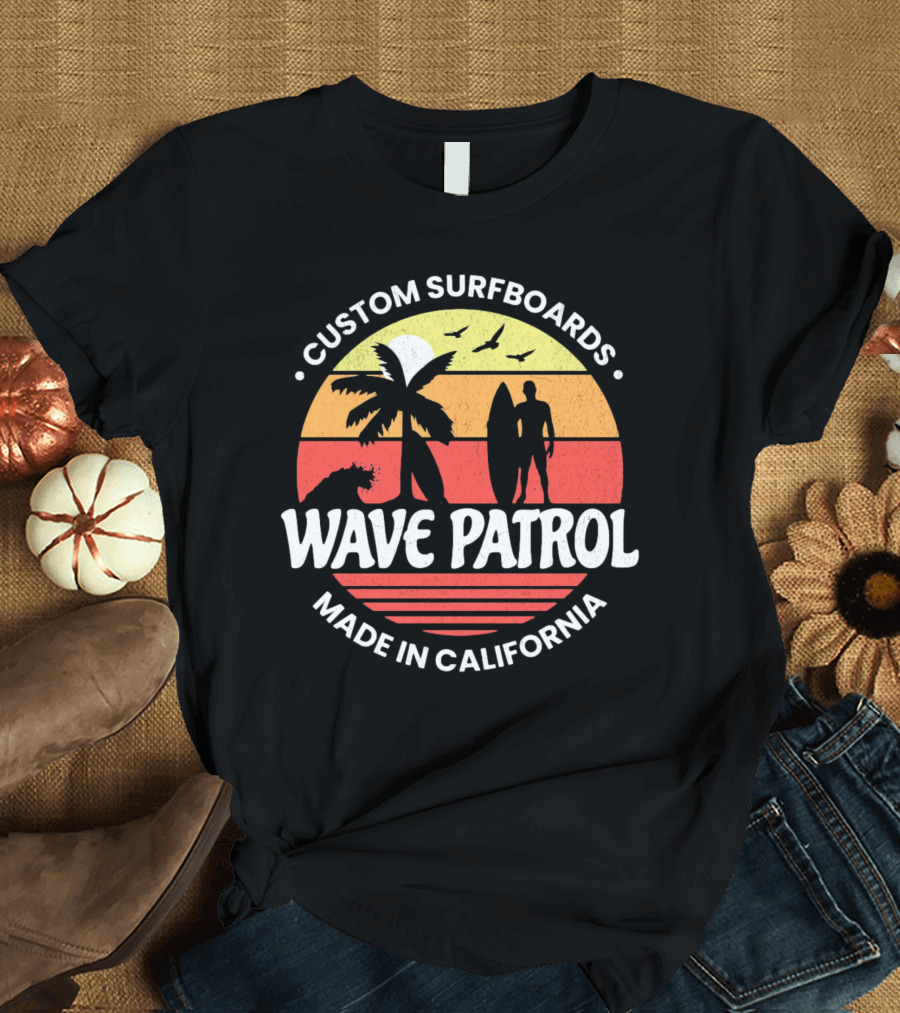 Custom Surfboards Wave Patrol Made in California T-Shirt