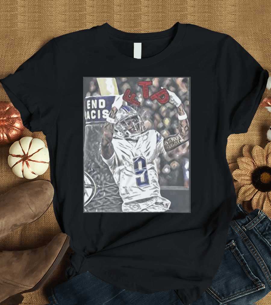 Detroit 313 Store Jameson Williams Football FTP V9 T-Shirt