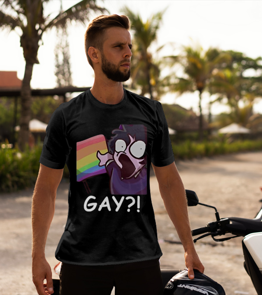 Jellybean Gay? Rainbow Flag Shocked Reaction T-Shirt