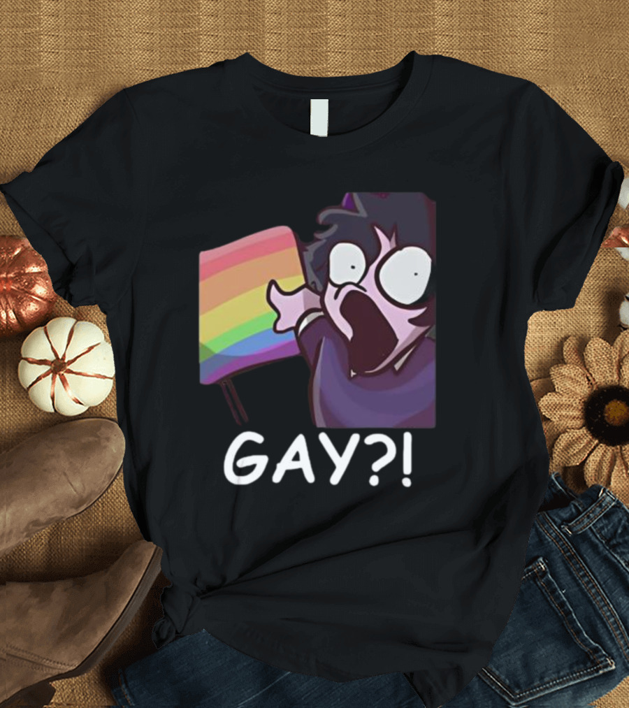 Jellybean Gay? Rainbow Flag Shocked Reaction T-Shirt