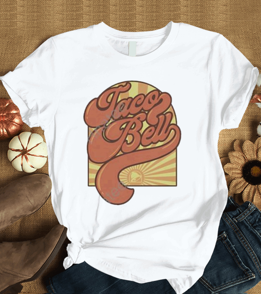 Taco Bell Retro Groovy Logo Sunrise T-Shirt