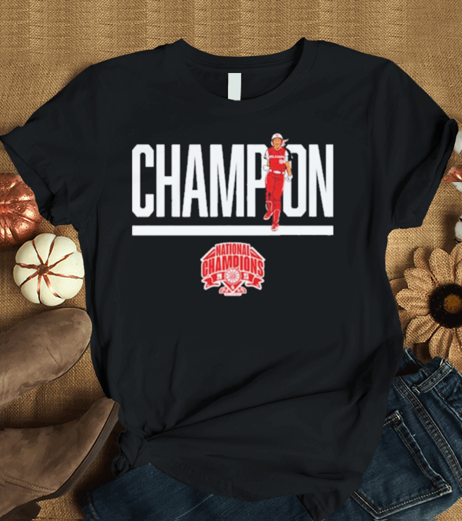 Oklahoma Sooners Softball Jayda Coleman National Champion T-Shirt