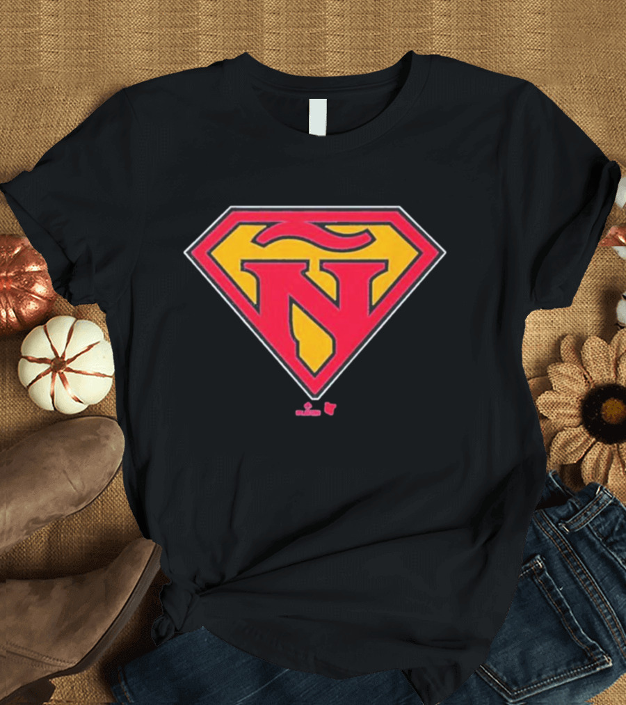Ronald Acuña Jr Super Ñ Red and Yellow Superman T-Shirt