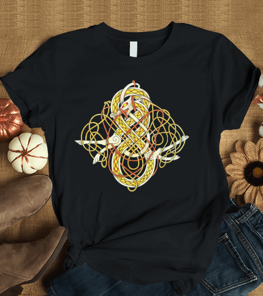 Dargon Celtic Knotwork Serpent T-Shirt