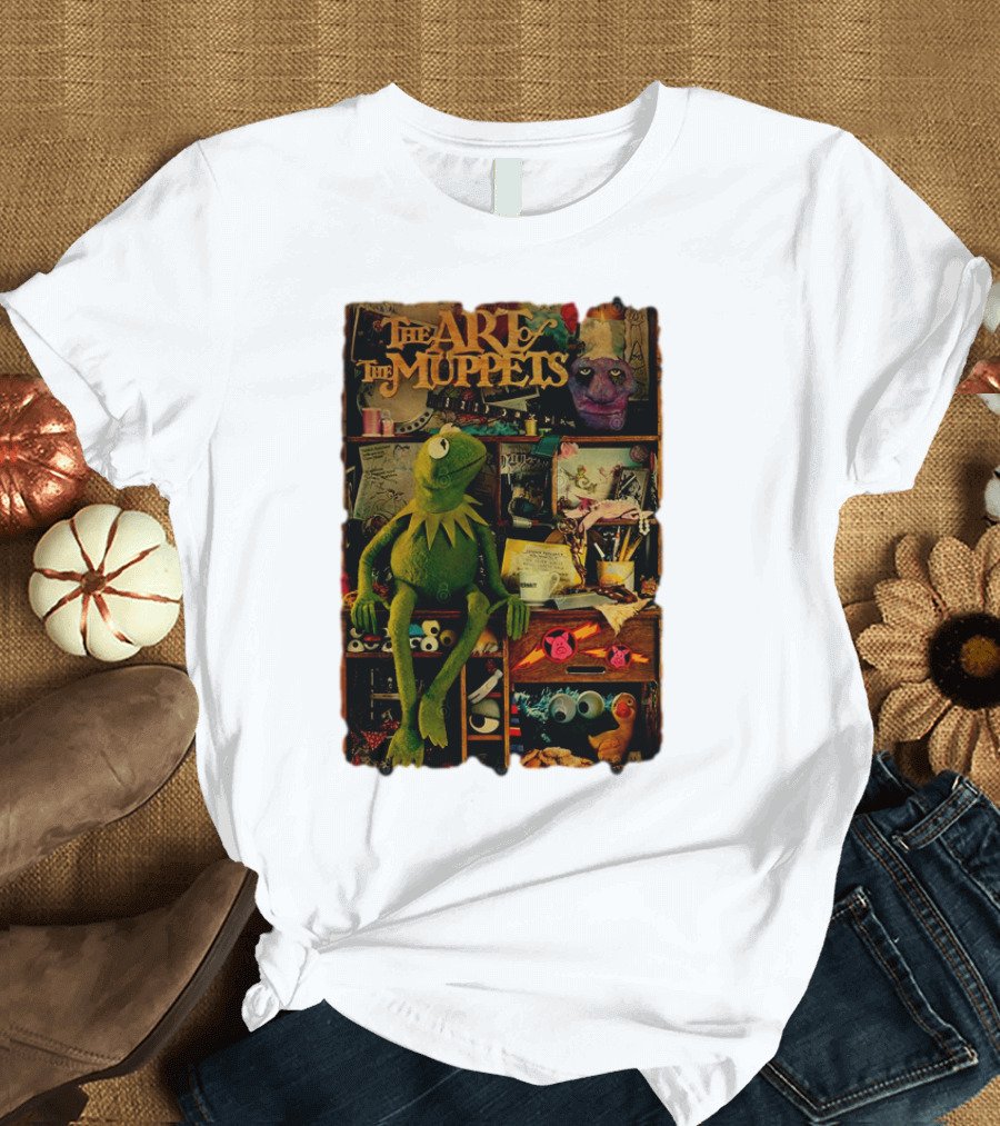 The Art of The Muppets Kermit Frog Puppet Scene T-Shirt