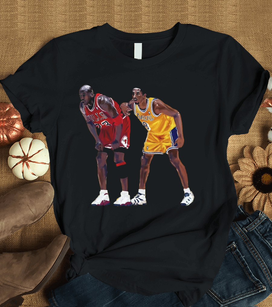 Bulls 23 Lakers 8 Iconic Basketball Legends T-Shirt