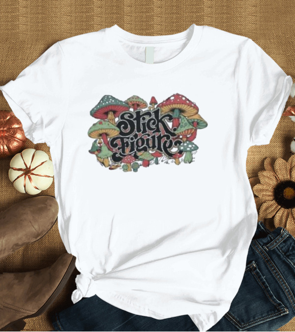 T-Shirt: Stick Figure Psychedelic Mushroom T-Shirt Stick Figure Psychedelic Mushroom T-Shirt